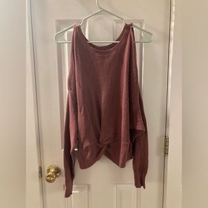 Mauve cold-shoulder sweater, Express, XS